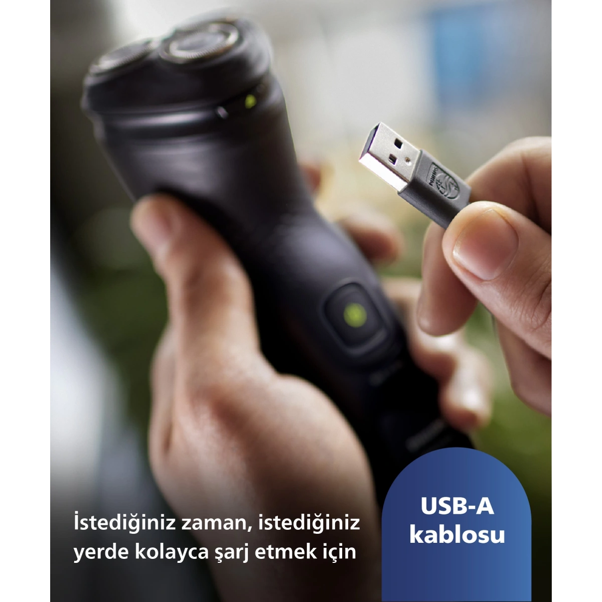 Philips 3000XSerisi Tıraş Makinesi X3021/00,Sinekkaydı Tıraş,Islak ve Kuru Kullanım,Hassas Düzeltici