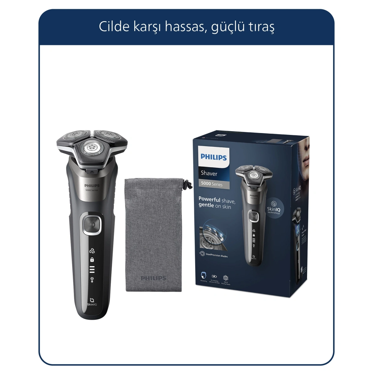 Philips 5000 Serisi Tıraş Makinesi S5887/10,Sinekkaydı Tıraş,Islak ve Kuru Kullanım,Hassas Düzeltici