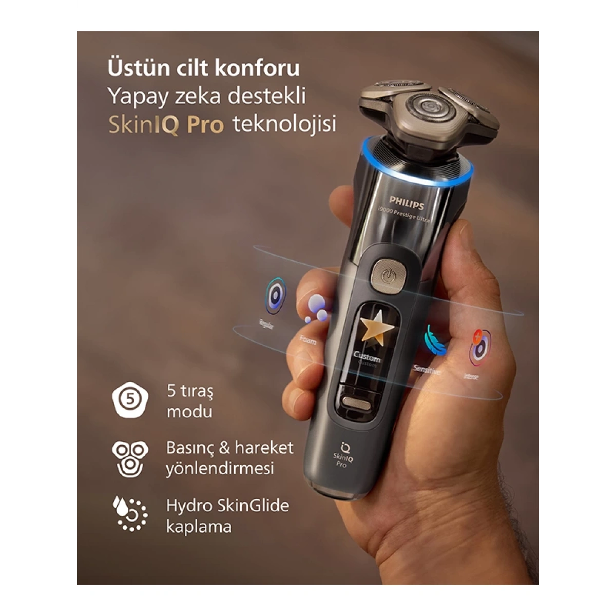 Philips XP9402/31 SkinIQ Pro i9000 Prestige Ultra Islak ve Kuru Elektrikli Tıraş Makinesi