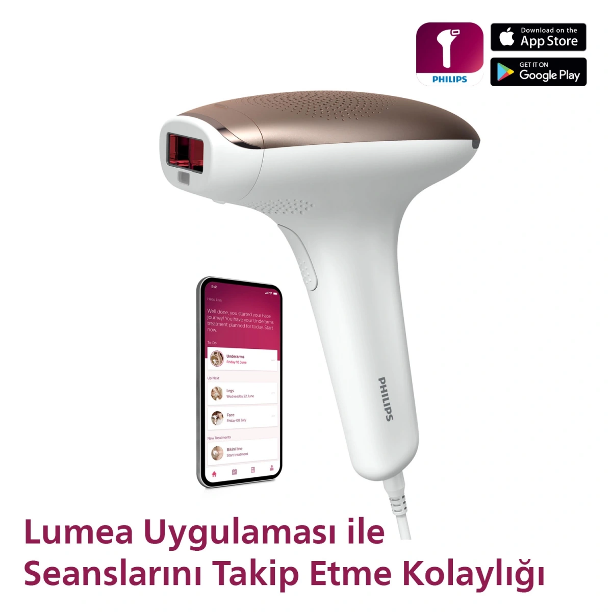 Philips Lumea Lazer Epilasyon IPL Tüy Alma Cihazı,Çanta ve Yüz Temizleme Cihazı HEDİYELİ, BRI924/00