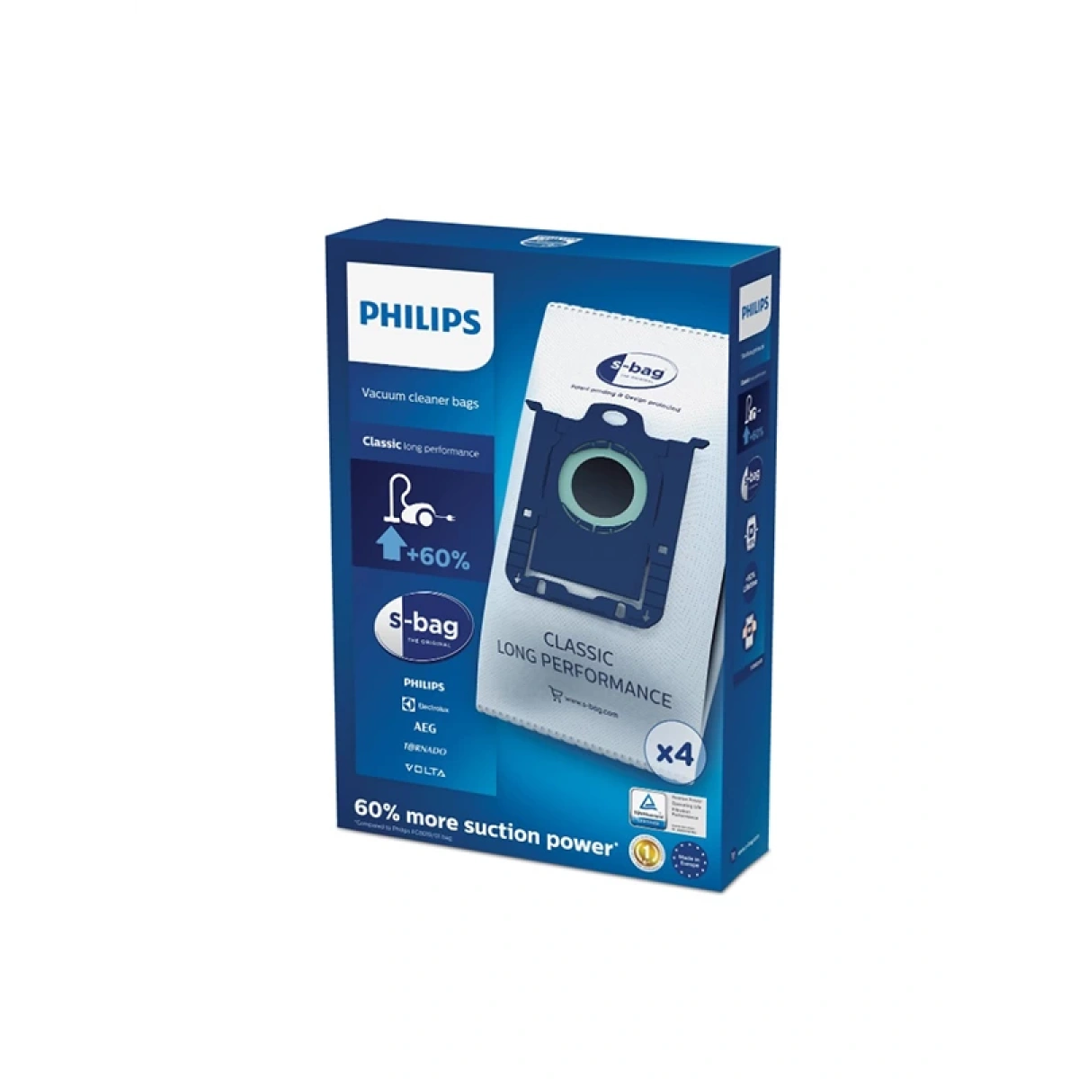 Philips S-Bag Classic Long Performans FC8021/03 4 Adet Toz Torbası