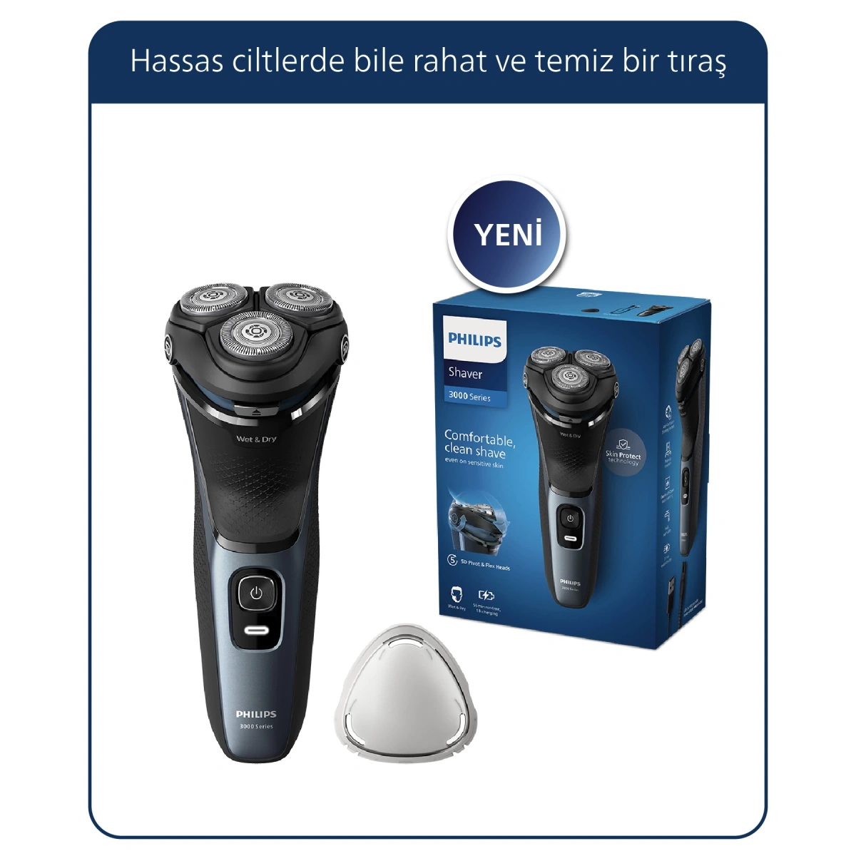 Philips S3144/00 Shaver 3000 Series Islak ve Kuru Elektrikli Tıraş Makinesi