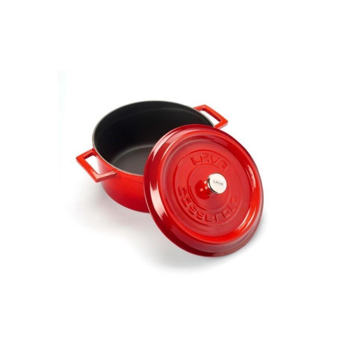 Trendy Döküm 2 Li Tencere Set 28cm Derin Basık Kırmızı