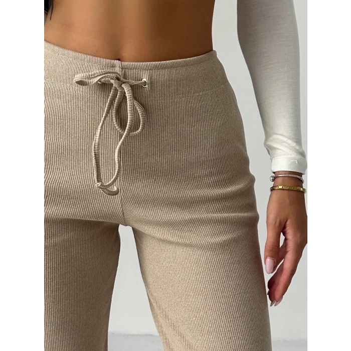 Fit comfort bej salaş pantolon A6011