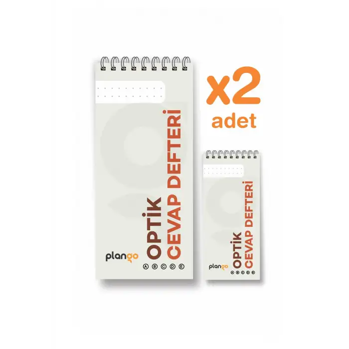 Optik Cevap Defteri KUM BEYAZI (2 Adet - 100 Sayfa) Sınava Hazırlık Optik Form Defteri - Plango