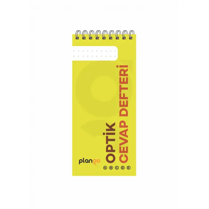 Optik Cevap Defteri SARI (2 Adet - 100 Sayfa) Sınava Hazırlık Optik Form Defteri - Plango