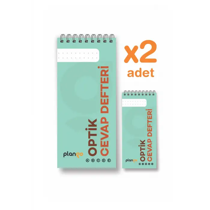 Optik Cevap Defteri YEŞİL (2 Adet - 100 Sayfa) Sınava Hazırlık Optik Form Defteri - Plango