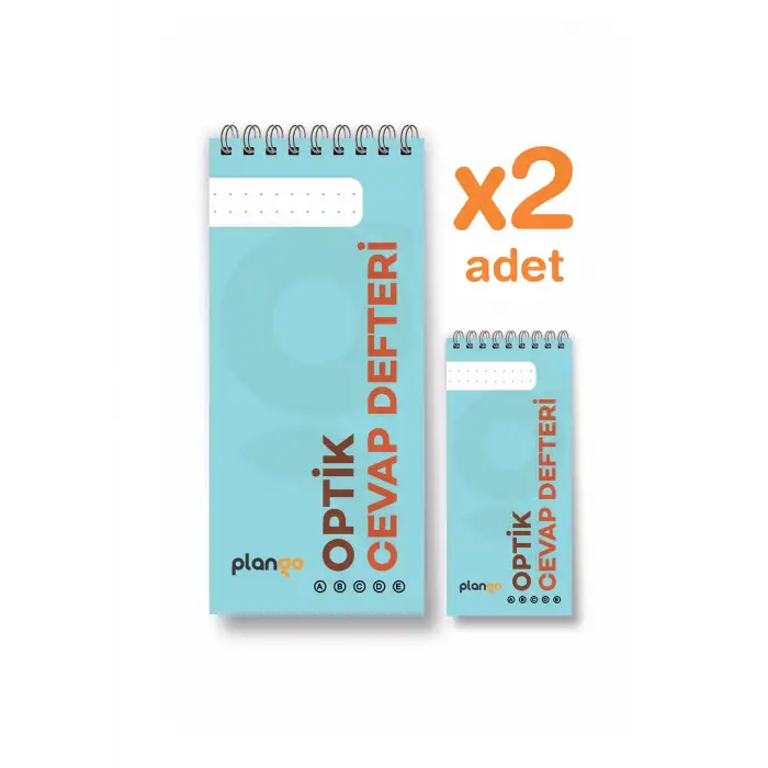 Optik Cevap Defteri TURKUAZ (2 Adet - 100 Sayfa) Sınava Hazırlık Optik Form Defteri - Plango