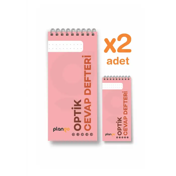 Optik Cevap Defteri PUDRA (2 Adet - 100 Sayfa) Sınava Hazırlık Optik Form Defteri - Plango