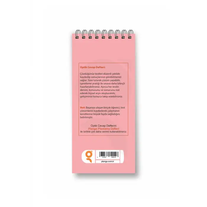 Optik Cevap Defteri PUDRA (2 Adet - 100 Sayfa) Sınava Hazırlık Optik Form Defteri - Plango