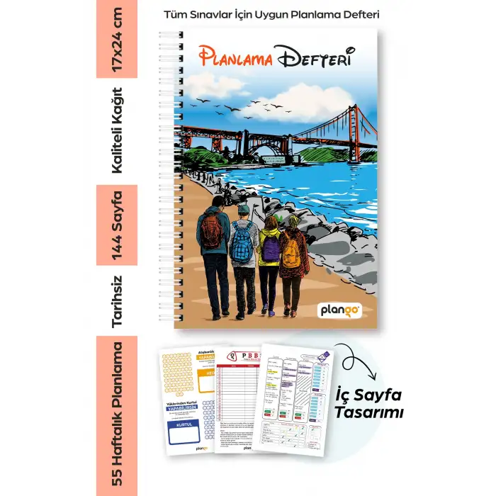 Plango Planlama Defteri TYT - AYT - LGS - KPSS Sınav Planlama Defteri