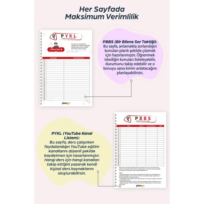 Plango Planlama Defteri TYT - AYT - LGS - KPSS Sınav Planlama Defteri