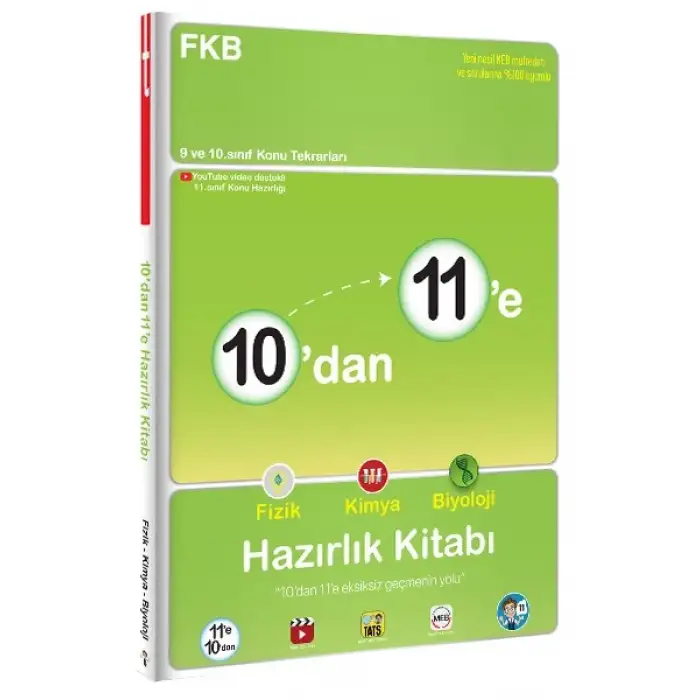 10dan 11e Fizik Kimya Biyoloji Hazırlık Kitabı - Tonguç Yayınları