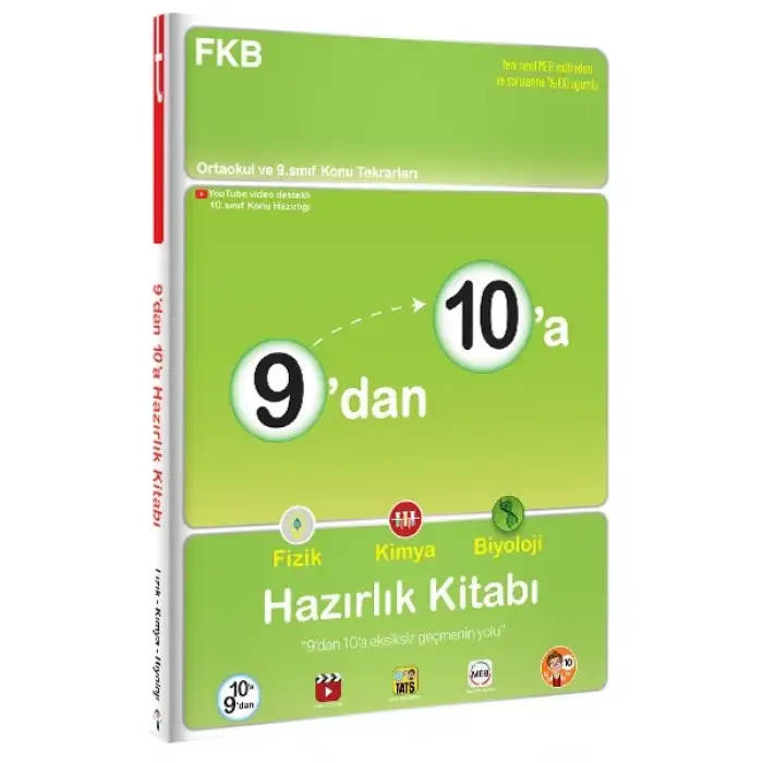 9dan 10a Fizik Kimya Biyoloji Hazırlık Kitabı - Tonguç Yayınları