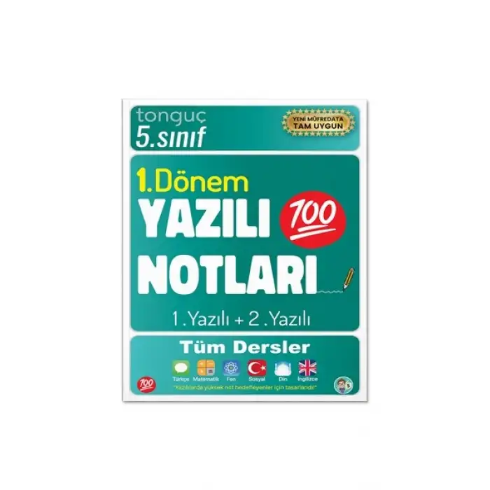 5. Sınıf Yazılı Notları 1. Dönem 1 ve 2. Yazılı Konu Özetli - Tonguç Yayınları