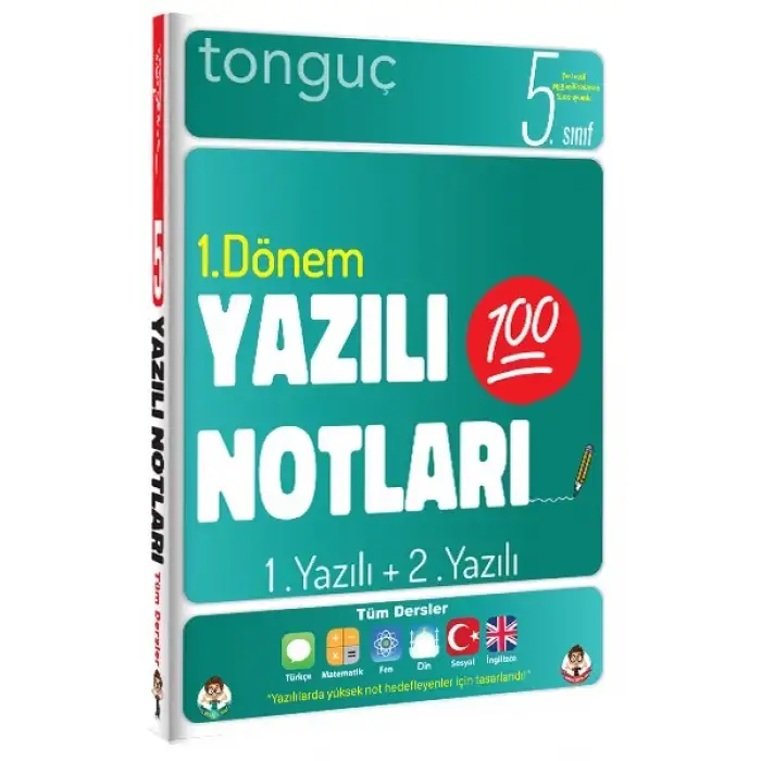 5. Sınıf Yazılı Notları 1. Dönem 1 ve 2. Yazılı Konu Özetli - Tonguç Yayınları
