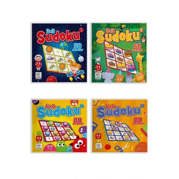 3-6 Yaş Stickerlı Çıkartmalı Sudoku Seti Yükselen Zeka