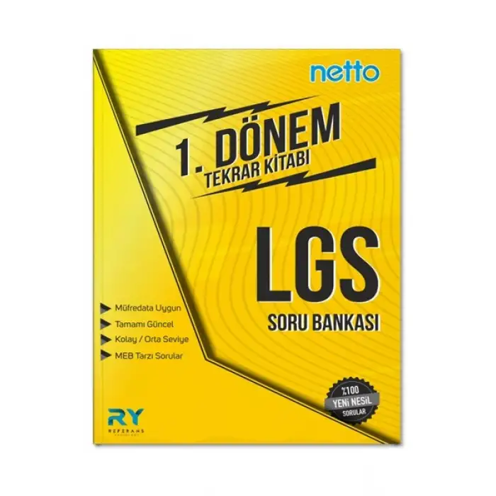 NETTO LGS 8. Sınıf Soru Bankası Tüm Dersler 1. Dönem Tekrar Kitabı Referans Yayınları
