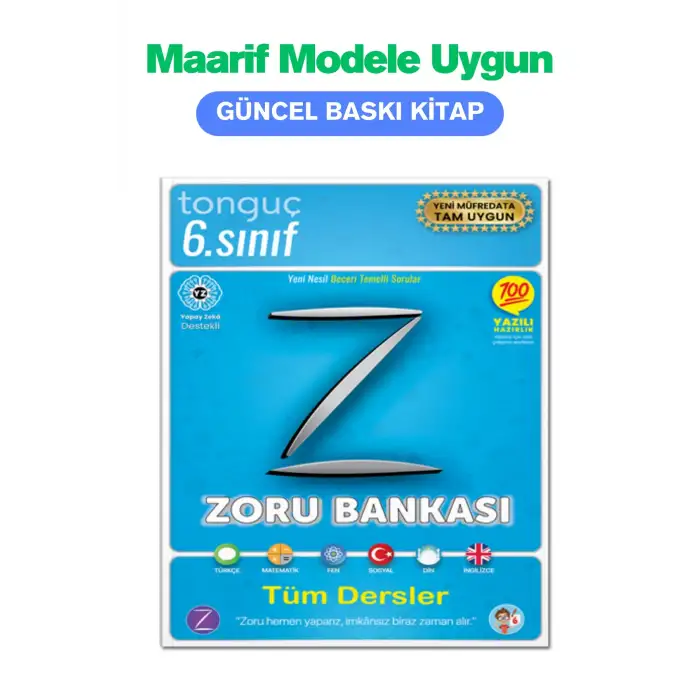 6. Sınıf Zoru Bankası Tüm Dersler Soru Bankası - Tonguç Yayınları