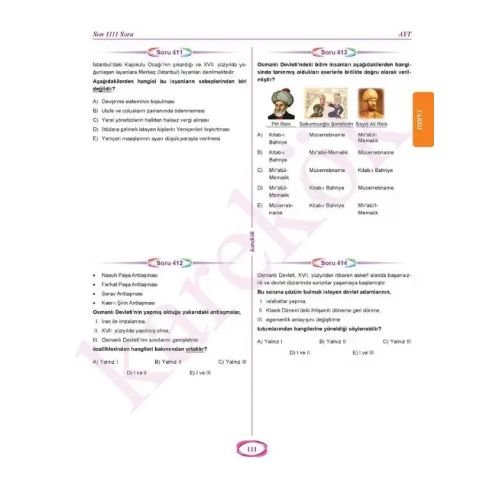 2021 AYT Öncesi Çözülmesi Gereken Eşit Ağırlık Son 1111 Soru Karekök Yayınları