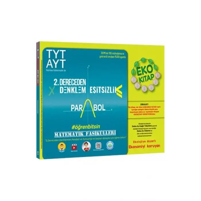 TYT-AYT Matematik Fasikülleri- EKO İkinci Dereceden Denklemler-Parabol-Eşitsizlikler EKO