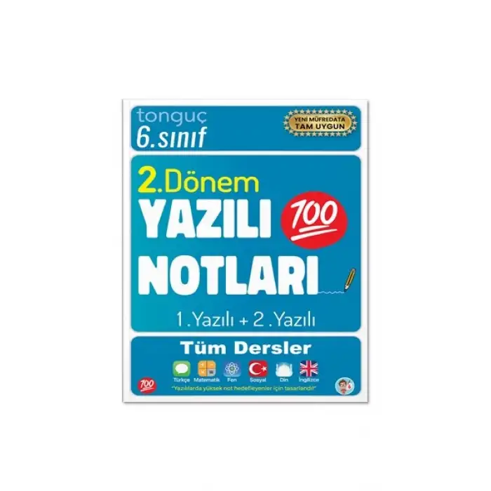 6. Sınıf Yazılı Notları 2. Dönem 1 ve 2. Yazılı - Tonguç Yayınları