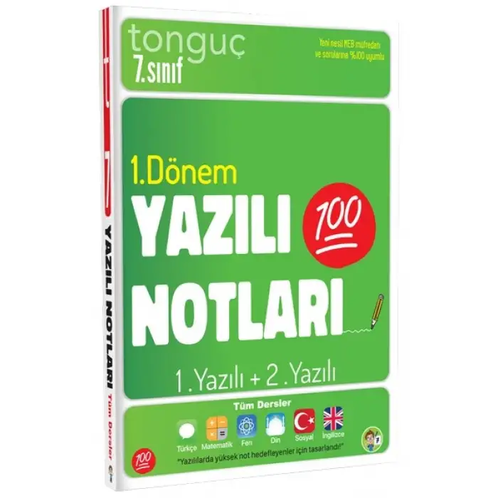 7. Sınıf Yazılı Notları  1. Dönem ve 2. Dönem 1 ve 2. Yazılı - Tonguç Yayınları