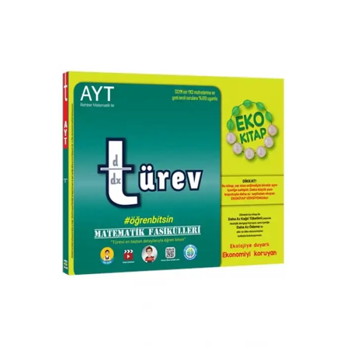 AYT Matematik Fasikülleri - Türev EKO - Tonguç Yayınları