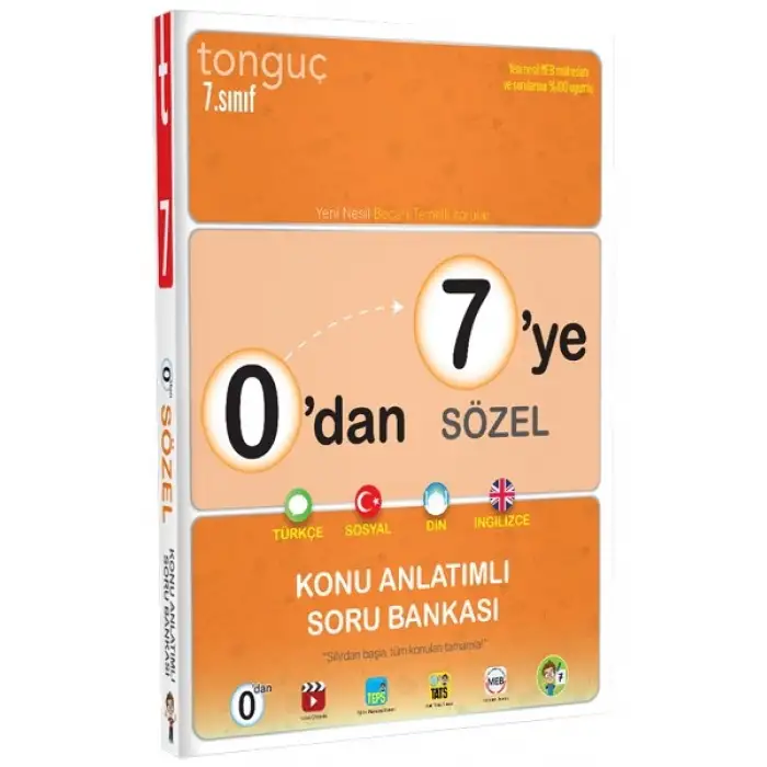 0dan 7ye SÖZEL Konu Anlatımlı Soru Bankası - Tonguç Yayınları
