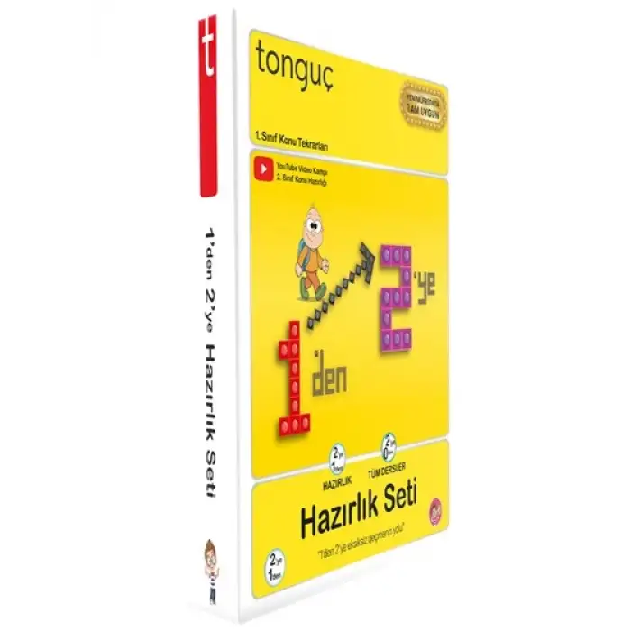 1den 2ye Hazırlık Seti -  Tekrar Eğitimi ve Ön Hazırlık - Tonguç Yayınları