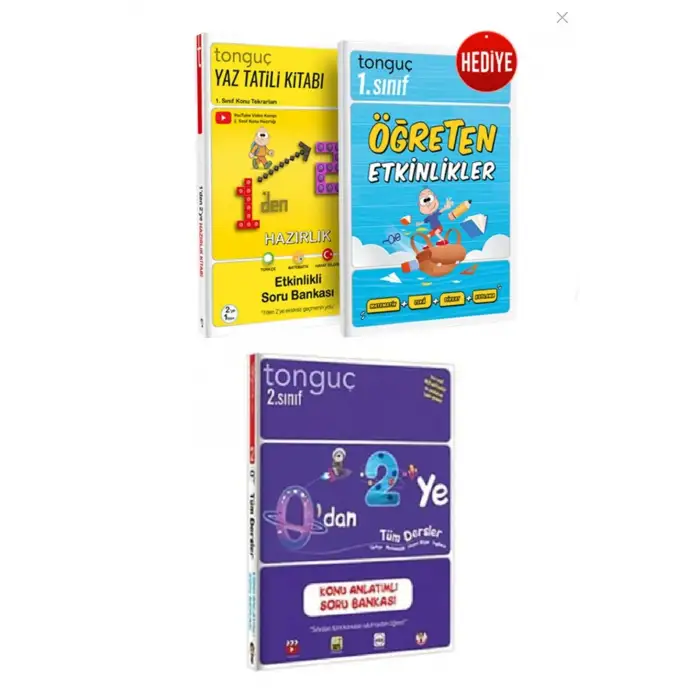 1den 2ye Hazırlık Seti -  Tekrar Eğitimi ve Ön Hazırlık - Tonguç Yayınları