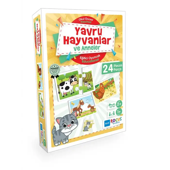 Okul Öncesi - Yavru Hayvanlar Ve Anneler Blue Focus Games
