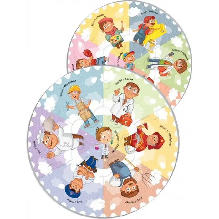 Baby Round Puzzle - Meslekler - Blue Focus Games