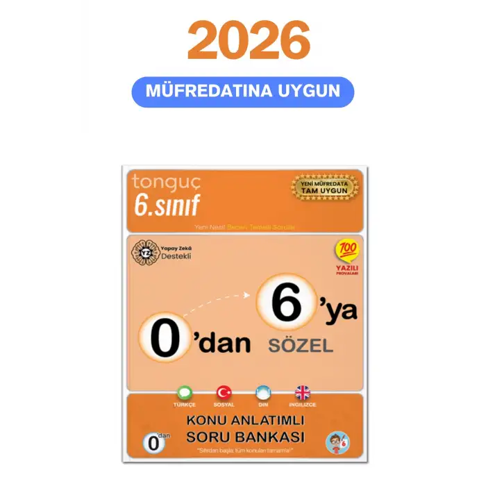 0dan 6ya Sözel Konu Anlatımlı Soru Bankası - Tonguç Yayınları