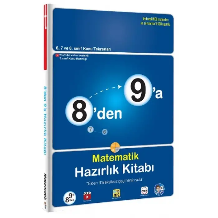 8den 9a Matematik Hazırlık Kitabı - Tonguç Yayınları