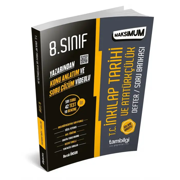 8.Sınıf T.C İnkılap Tarihi Ve Atatürkçülük Defter/Soru Bankası Tambilgi Yayınları