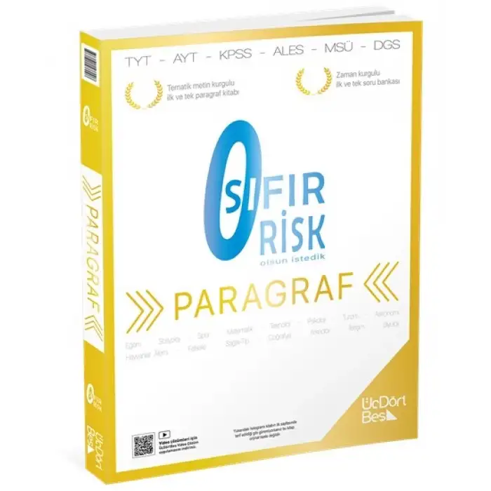 Paragraf Sıfır Risk - Üç Dört Beş Yayınları
