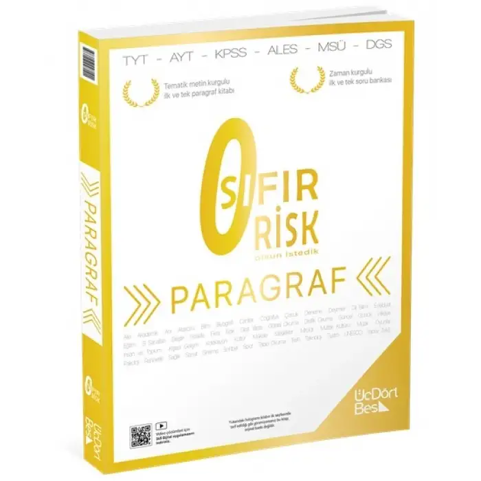 Paragraf Sıfır Risk - Üç Dört Beş Yayınları