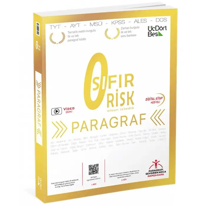 Paragraf Sıfır Risk - Üç Dört Beş Yayınları