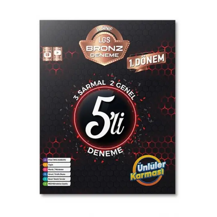 8.Sınıf LGS Bronz 5 li Sarmal Deneme Ünlüler Karması