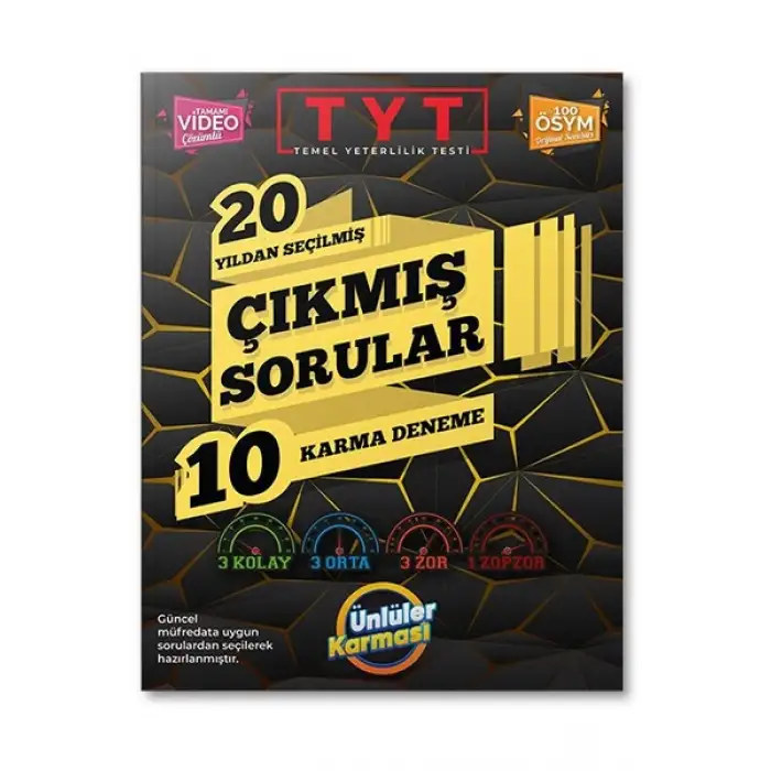 TYT 20 Yıldan Seçilmiş 10 Karma Deneme Ünlüler Karması