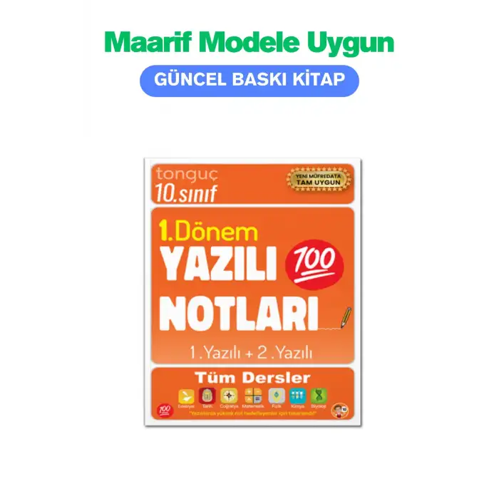 10. Sınıf Yazılı Notları 1. Dönem 1 ve 2. Yazılı - Tonguç Yayınları