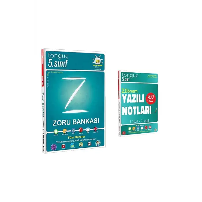 5. Sınıf Zoru Bankası Tüm Dersler ve 2. Dönem Yazılı Notları - Tonguç Akademi