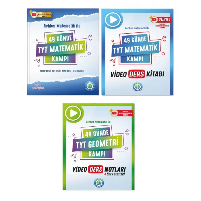 49 Günde TYT Matematik - Geometri Video Ders Notları Kampı 3lü Set