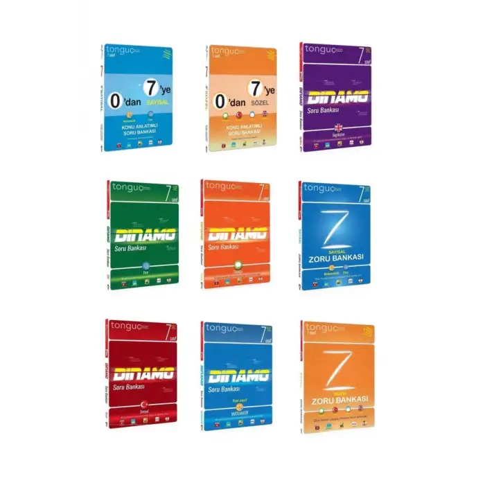 0dan 7ye - 7. Sınıf Dinamo ve Zoru Bankası Seti - Tonguç Yayınları