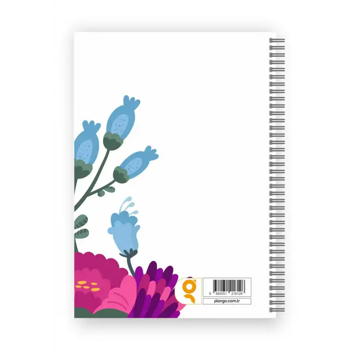 Çiçek Bahçesi Spiralli Günlük Planlama Defteri -  Planlayıcı Defter
