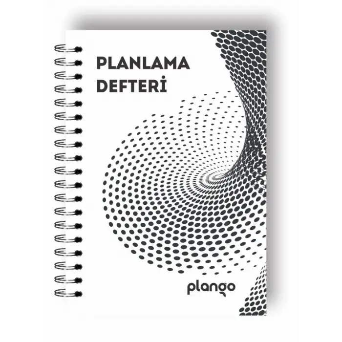 Siyah Girdap Günlük Planlayıcı Defter -  Ders Çalışma Planlayıcı Defteri - Planlama Defteri