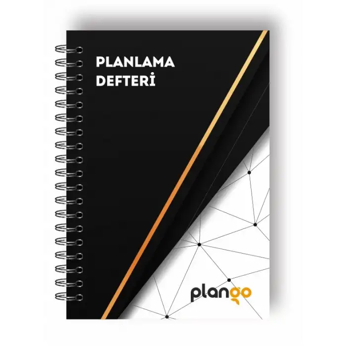 Siyah Beyaz Ağ Günlük Planlayıcı Defter - Ders Çalışma Planlayıcı Defteri - Planlama Defteri