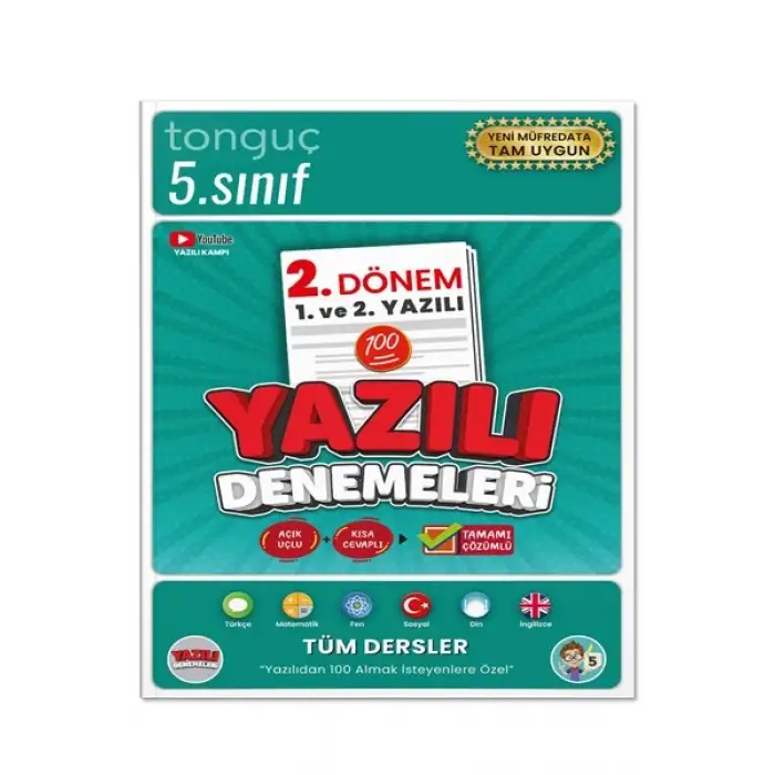 5. Sınıf Yazılı Denemeleri 2. Dönem 1 ve 2. Yazılı - Tonguç Yayınları
