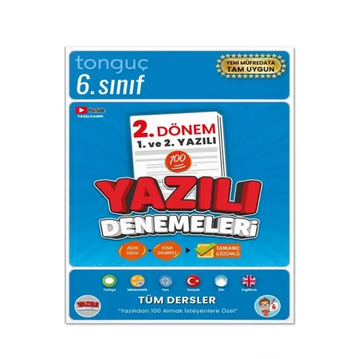 6. Sınıf Yazılı Denemeleri 2. Dönem 1 ve 2. Yazılı - Tonguç Yayınları